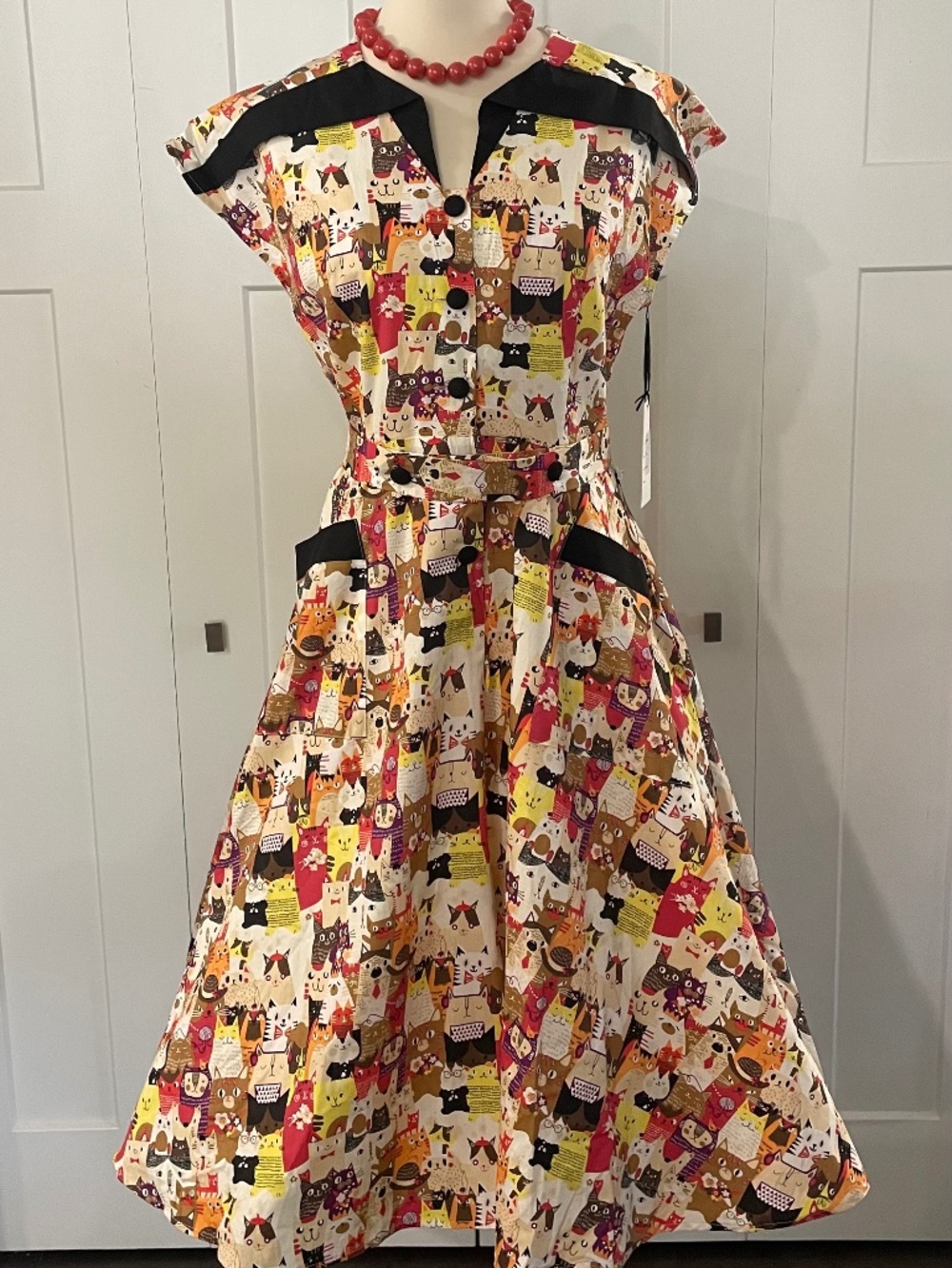 Unique Vintage Kitties Dress 6-8